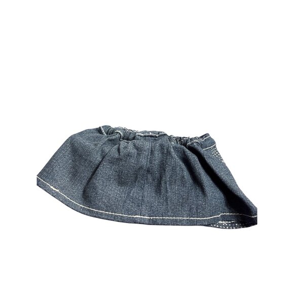 Build-A-Bear Workshop Glitter Dot Jean Skirt for stuffed animals. - Picture 3 of 5